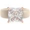 Silicone Ring – 8×8 mm Princess Cut CZ | Patented Design - GlowStone Collection