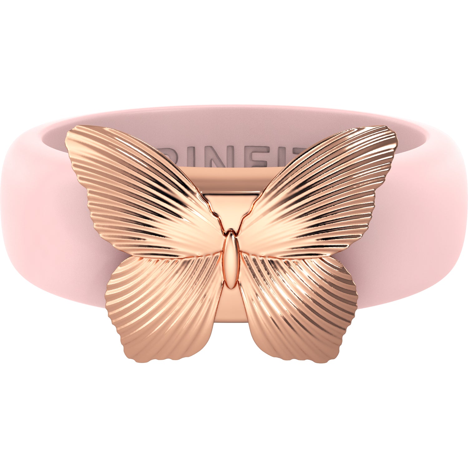 Butterfly Collection - Women's Silicone Rings with Stainless Steel Butterfly - Patent Pending