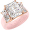 Rinfit Silicone Ring with Three Emerald CZ Stones - Patented