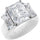 Rinfit Silicone Ring with Three Emerald CZ Stones - Patented