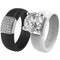 Set Silicone Ring – 7mm Round Solitaire CZ | Patented Design - GlowStone Collection