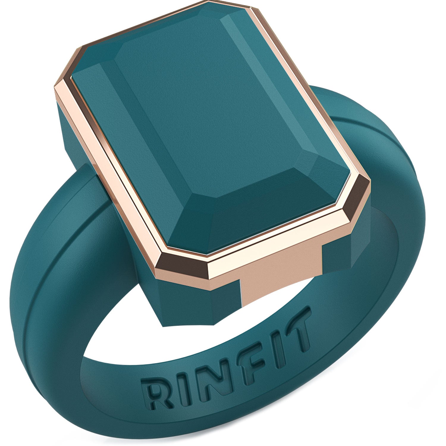 Emerald Collection- Silicone Rings for Women with Metal Frame - Patented Design