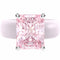 Silicone Ring – 10×8 mm Pink Emerald Cut CZ | Patented Design - GlowStone Collection