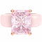 Silicone Ring – 10×8 mm Pink Emerald Cut CZ | Patented Design - GlowStone Collection