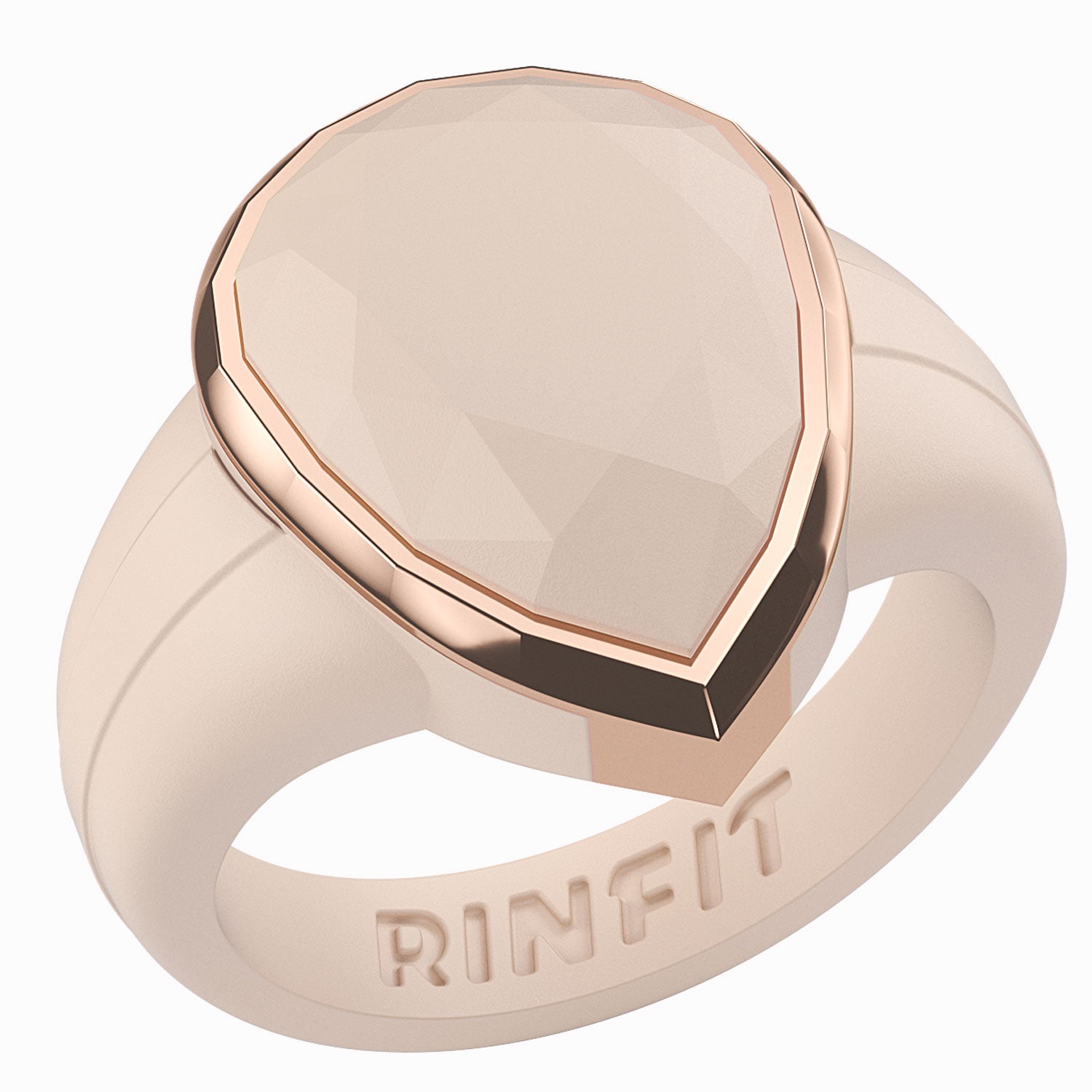 Oversized Pear Collection - Silicone Rings with Metal Frame - Patented