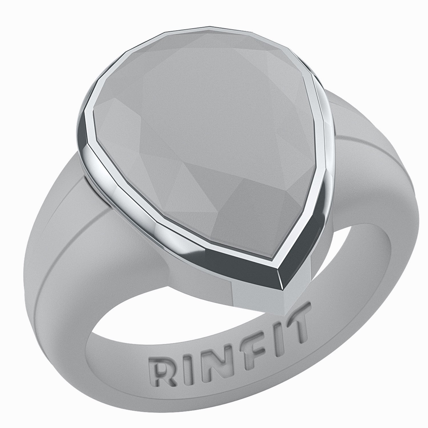 Oversized Pear Collection - Silicone Rings with Metal Frame - Patented Design