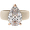Silicone Ring – 8×12 mm Pear Cut CZ | Patent-Pending Design - GlowStone Collection