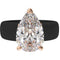 Silicone Ring – 8×12 mm Pear Cut CZ | Patent-Pending Design - GlowStone Collection