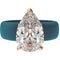 Silicone Ring – 8×12 mm Pear Cut CZ | Patent-Pending Design - GlowStone Collection
