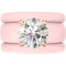 Round Cut Silicone Ring Set for Women, 2 Thin Stackable Rings - 7 mm Round Cut CZ | Patented Design - GlowStone Collection