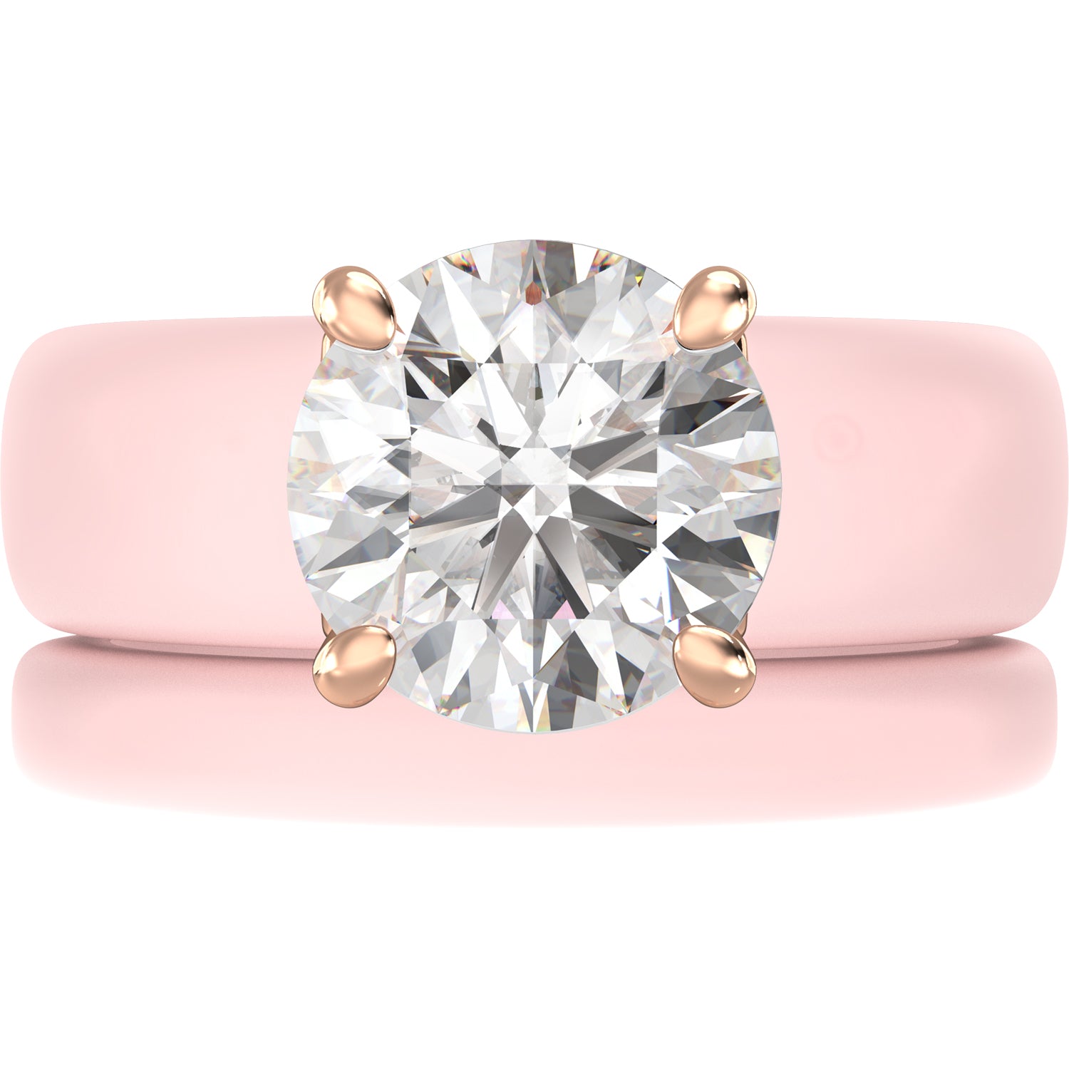 Round Cut CZ Silicone Ring Set for Women, Stackable 2-Ring Set, 7 mm Round Cut CZ | Patented Design - GlowStone Collection