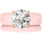 Round Cut CZ Silicone Ring Set for Women, Stackable 2-Ring Set, 7 mm Round Cut CZ | Patented Design - GlowStone Collection