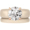 Round Cut CZ Silicone Ring Set for Women, Stackable 2-Ring Set, 7 mm Round Cut CZ | Patented Design - GlowStone Collection