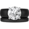 Round Cut CZ Silicone Ring Set for Women, Stackable 2-Ring Set, 7 mm Round Cut CZ | Patented Design - GlowStone Collection