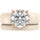 Round Cut CZ Silicone Ring Set for Women, Stackable 2-Ring Set, 7 mm Round Cut CZ | Patented Design - GlowStone Collection