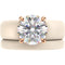 Round Cut CZ Silicone Ring Set for Women, Stackable 2-Ring Set, 7 mm Round Cut CZ | Patented Design - GlowStone Collection