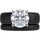 Round Cut CZ Silicone Ring Set for Women, Stackable 2-Ring Set, 7 mm Round Cut CZ | Patented Design - GlowStone Collection