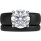 Round Cut CZ Silicone Ring Set for Women, Stackable 2-Ring Set, 7 mm Round Cut CZ | Patented Design - GlowStone Collection