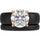 Round Cut CZ Silicone Ring Set for Women, Stackable 2-Ring Set, 7 mm Round Cut CZ | Patented Design - GlowStone Collection