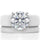 Round Cut CZ Silicone Ring Set for Women, Stackable 2-Ring Set, 7 mm Round Cut CZ | Patented Design - GlowStone Collection