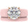 Round Cut CZ Silicone Ring Set for Women, Stackable 2-Ring Set, 7 mm Round Cut CZ | Patented Design - GlowStone Collection