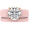 Round Cut CZ Silicone Ring Set for Women, Stackable 2-Ring Set, 7 mm Round Cut CZ | Patented Design - GlowStone Collection
