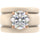 Round Cut Silicone Ring Set for Women, 2 Thin Stackable Rings - 7 mm Round Cut CZ | Patented Design - GlowStone Collection