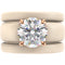 Round Cut Silicone Ring Set for Women, 2 Thin Stackable Rings - 7 mm Round Cut CZ | Patented Design - GlowStone Collection