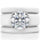 Round Cut Silicone Ring Set for Women, 2 Thin Stackable Rings - 7 mm Round Cut CZ | Patented Design - GlowStone Collection