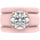 Round Cut Silicone Ring Set for Women, 2 Thin Stackable Rings - 7 mm Round Cut CZ | Patented Design - GlowStone Collection