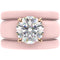 Round Cut Silicone Ring Set for Women, 2 Thin Stackable Rings - 7 mm Round Cut CZ | Patented Design - GlowStone Collection