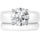 Round Cut CZ Silicone Ring Set for Women, Stackable 2-Ring Set, 7 mm Round Cut CZ | Patented Design - GlowStone Collection