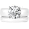 Round Cut CZ Silicone Ring Set for Women, Stackable 2-Ring Set, 7 mm Round Cut CZ | Patented Design - GlowStone Collection