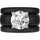 Round Cut Silicone Ring Set for Women, 2 Thin Stackable Rings - 7 mm Round Cut CZ | Patented Design - GlowStone Collection