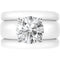 Round Cut Silicone Ring Set for Women, 2 Thin Stackable Rings - 7 mm Round Cut CZ | Patented Design - GlowStone Collection