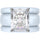 Emerald Cut CZ Silicone Ring Set for Women, 2 Thin Stackable Rings, 10x8 mm CZ Stone, Patented Design, GlowStone Collection