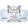 Emerald Cut CZ Silicone Ring Set for Women, Stackable 2-Ring Set, 10x8 mm CZ Stone, Thin Band, Patented Design, GlowStone Collection