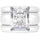 Emerald Cut CZ Silicone Ring Set for Women, 2 Thin Stackable Rings, 10x8 mm CZ Stone, Patented Design, GlowStone Collection