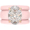 Oval Cut CZ Silicone Ring Set for Women, 2 Thin Stackable Rings – 11×8 mm Oval Cut CZ | Patented Design - GlowStone Collection