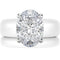 Oval Cut CZ Silicone Ring Set for Women, Stackable 2-Ring Set, 11×8 mm Oval Cut CZ | Patented Design - GlowStone Collection
