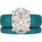 Oval Cut CZ Silicone Ring Set for Women, Stackable 2-Ring Set, 11×8 mm Oval Cut CZ | Patented Design - GlowStone Collection