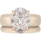 Oval Cut CZ Silicone Ring Set for Women, Stackable 2-Ring Set, 11×8 mm Oval Cut CZ | Patented Design - GlowStone Collection