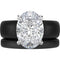 Oval Cut CZ Silicone Ring Set for Women, Stackable 2-Ring Set, 11×8 mm Oval Cut CZ | Patented Design - GlowStone Collection