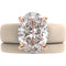 Oval Cut CZ Silicone Ring Set for Women, Stackable 2-Ring Set, 11×8 mm Oval Cut CZ | Patented Design - GlowStone Collection