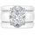 Oval Cut CZ Silicone Ring Set for Women, 2 Thin Stackable Rings – 11×8 mm Oval Cut CZ | Patented Design - GlowStone Collection
