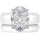 Oval Cut CZ Silicone Ring Set for Women, Stackable 2-Ring Set, 11×8 mm Oval Cut CZ | Patented Design - GlowStone Collection