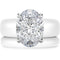Oval Cut CZ Silicone Ring Set for Women, Stackable 2-Ring Set, 11×8 mm Oval Cut CZ | Patented Design - GlowStone Collection