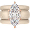 Marquise Cut CZ Silicone Ring Set for Women, 2 Thin Stackable Rings - 14×7 mm Marquise Cut CZ | Patent-Pending Design - GlowStone Collection