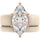 Marquise Cut Silicone Ring Set for Women, Stackable 2-Ring Set, 14×7 mm Marquise Cut CZ | Patent-Pending Design - GlowStone Collection