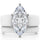 Marquise Cut Silicone Ring Set for Women, Stackable 2-Ring Set, 14×7 mm Marquise Cut CZ | Patent-Pending Design - GlowStone Collection